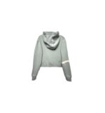 Grey crop hoodie with tie-dye - Image 2