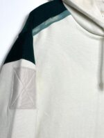 Ecru Shoulder Stripe Hoodie - Image 6