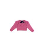 Cropped Pink Hoodie with Stripes - Image 3