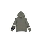 Khaki Hoodie with Stripes