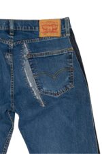 Dark Blue Denim with Sport Stripe - Image 3