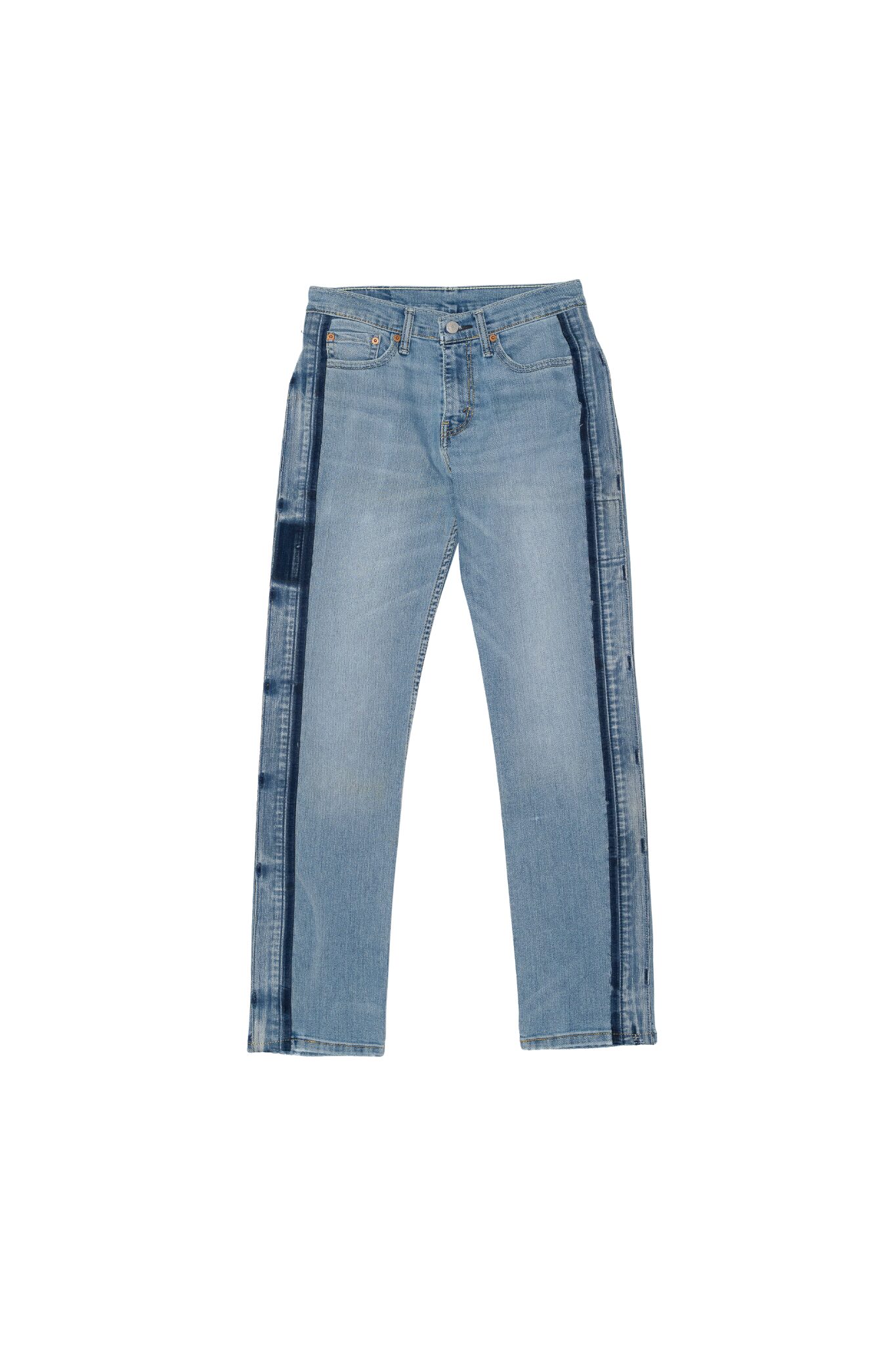 Mid Blue Denim with Sport Stripe - Image 1
