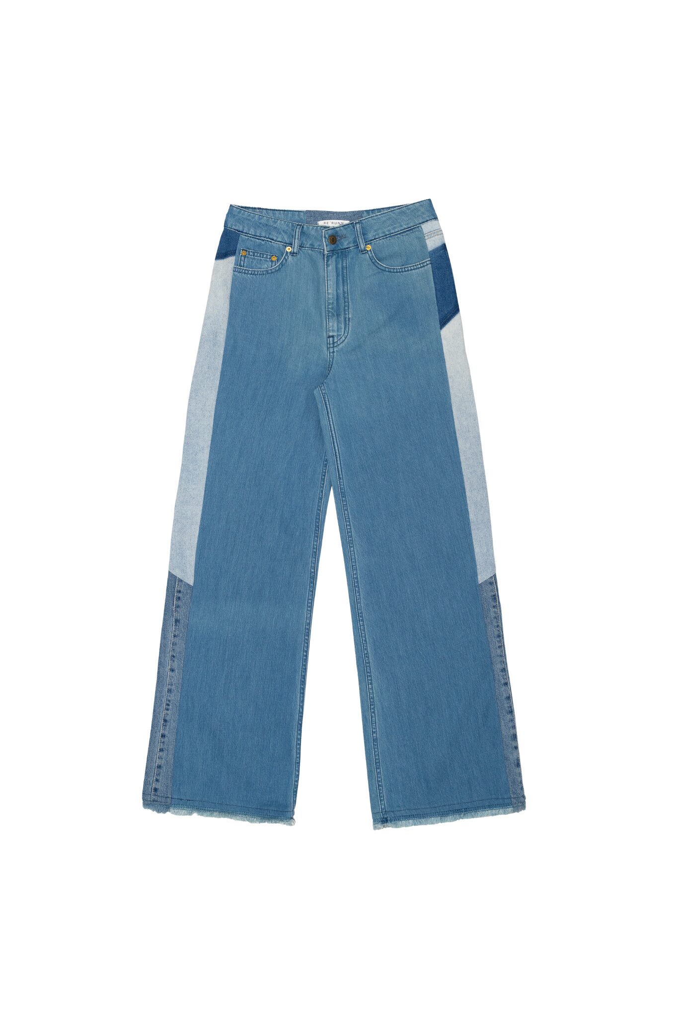 Mid Blue Denim with Side Panel - Image 1